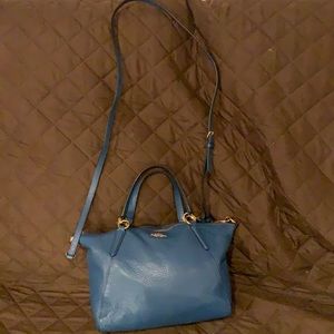 Blue cross body Coach Purse